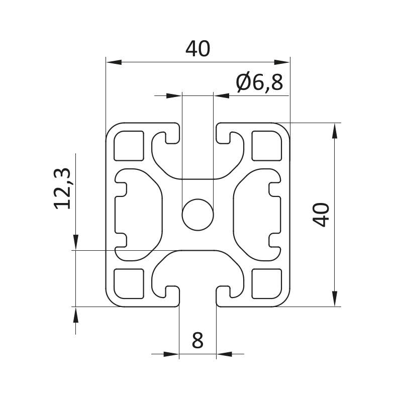 Profil aluminiowy 40x40L 2N180 [8]